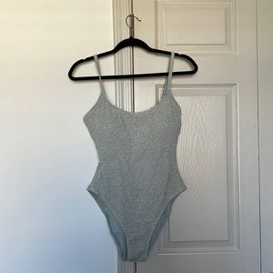 Seafoam Green One-Piece Swimsuit, Textured, Andie